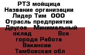 РТЗ/мойщица › Название организации ­ Лидер Тим, ООО › Отрасль предприятия ­ Другое › Минимальный оклад ­ 30 000 - Все города Работа » Вакансии   . Тамбовская обл.,Моршанск г.